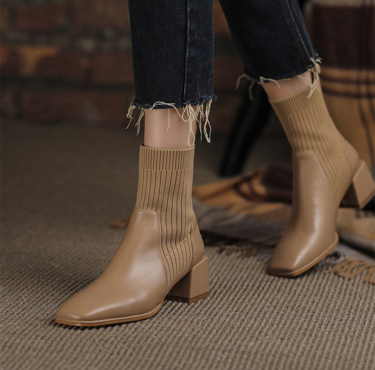 Dallas Bota Feminina Texana Western Cano Curto com Malha - Damasco