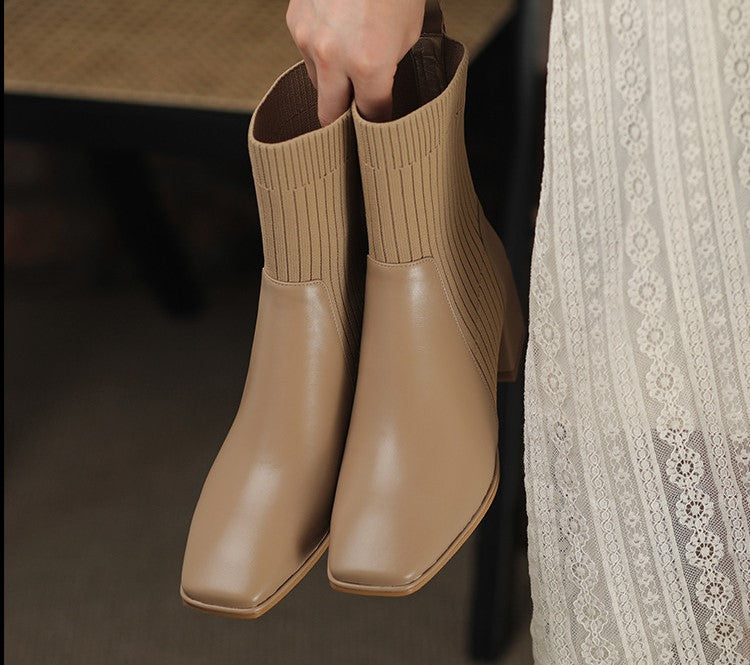 Dallas Bota Feminina Texana Western Cano Curto com Malha - Damasco