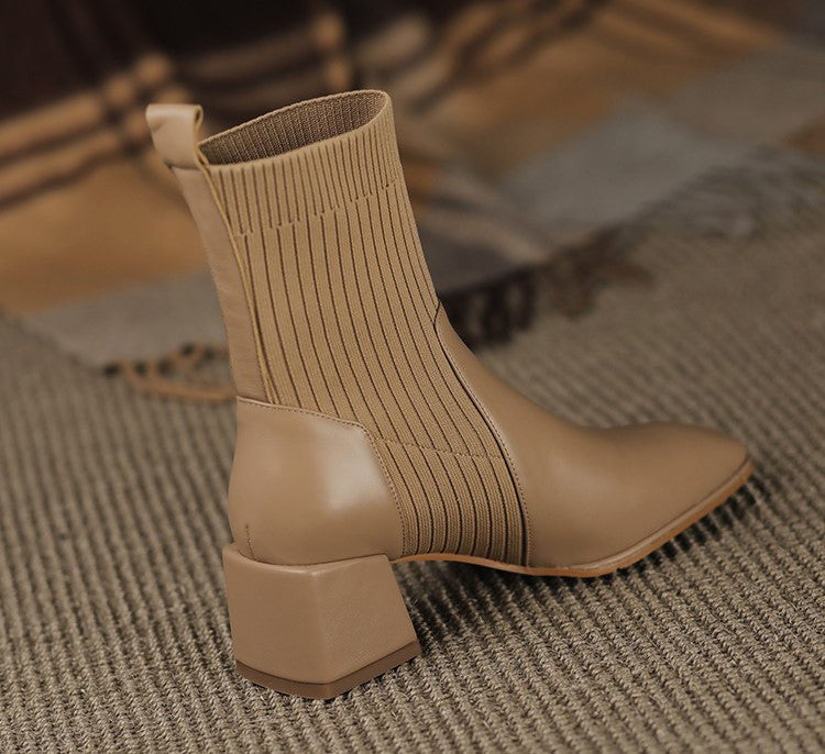 Dallas Bota Feminina Texana Western Cano Curto com Malha - Damasco