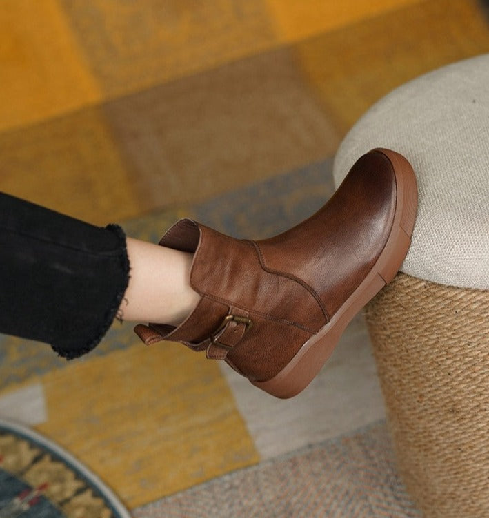 atena-bota-feminina-sem-salto - marrom
