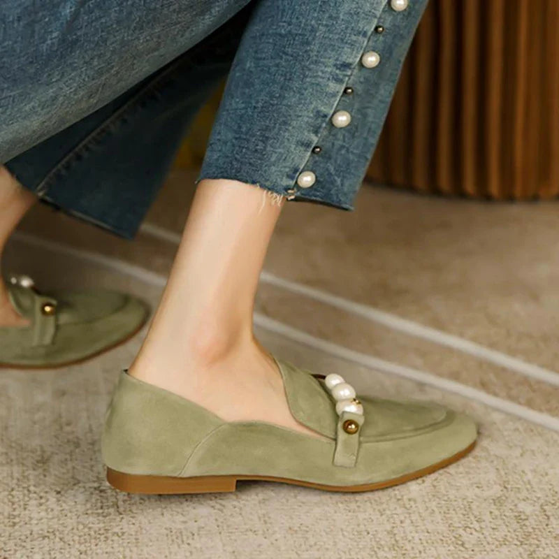 Breda Sapato Feminino Com Pérola - Verde