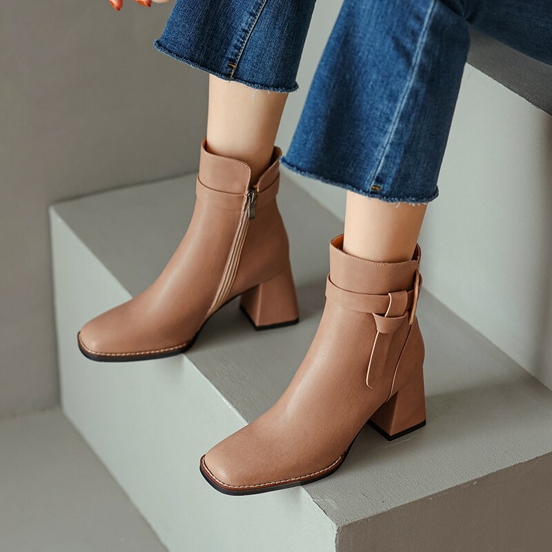 Arizona Bota Feminina Texana Western Cano Curto - Cáqui