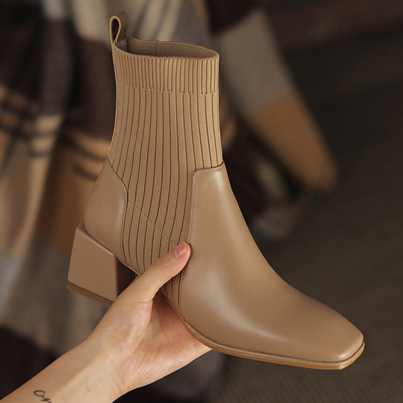 Dallas Bota Feminina Texana Western Cano Curto com Malha - Damasco