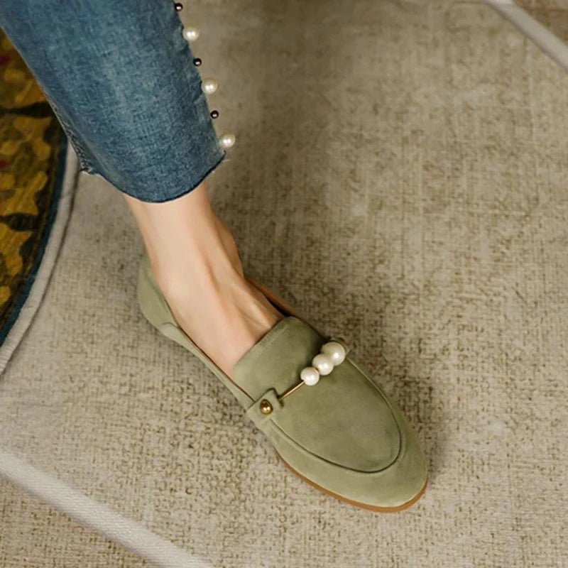 Breda Sapato Feminino Com Pérola - Verde