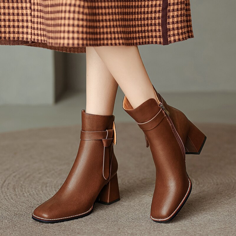 Arizona Bota Feminina Texana Western Cano Curto - Marrom