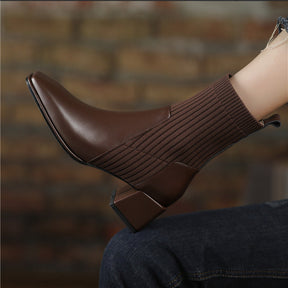 Dallas Bota Feminina Texana Western Cano Curto com Malha - Marrom