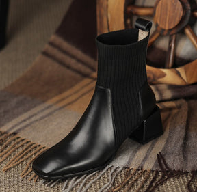Dallas Bota Feminina Texana Western Cano Curto com Malha - Preto
