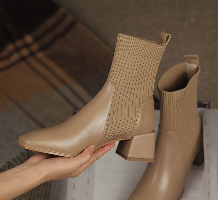 Dallas Bota Feminina Texana Western Cano Curto com Malha - Damasco