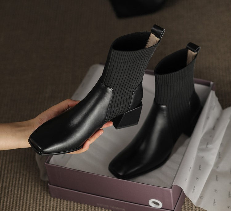 Dallas Bota Feminina Texana Western Cano Curto com Malha - Preto