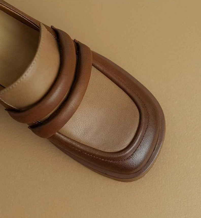 Virginia Mocassim Feminino com Salto - Marrom