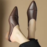 Riga Mule Feminino Social Salto Baixo - Marrom