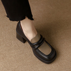 Virginia Mocassim Feminino com Salto - Preto