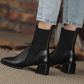 Dallas Bota Feminina Texana Western Cano Curto com Malha - Preto