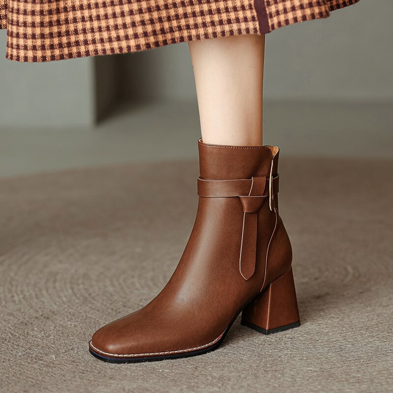 Arizona Bota Feminina Texana Western Cano Curto - Marrom