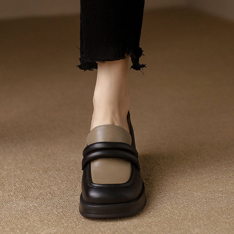 Virginia Mocassim Feminino com Salto - Preto