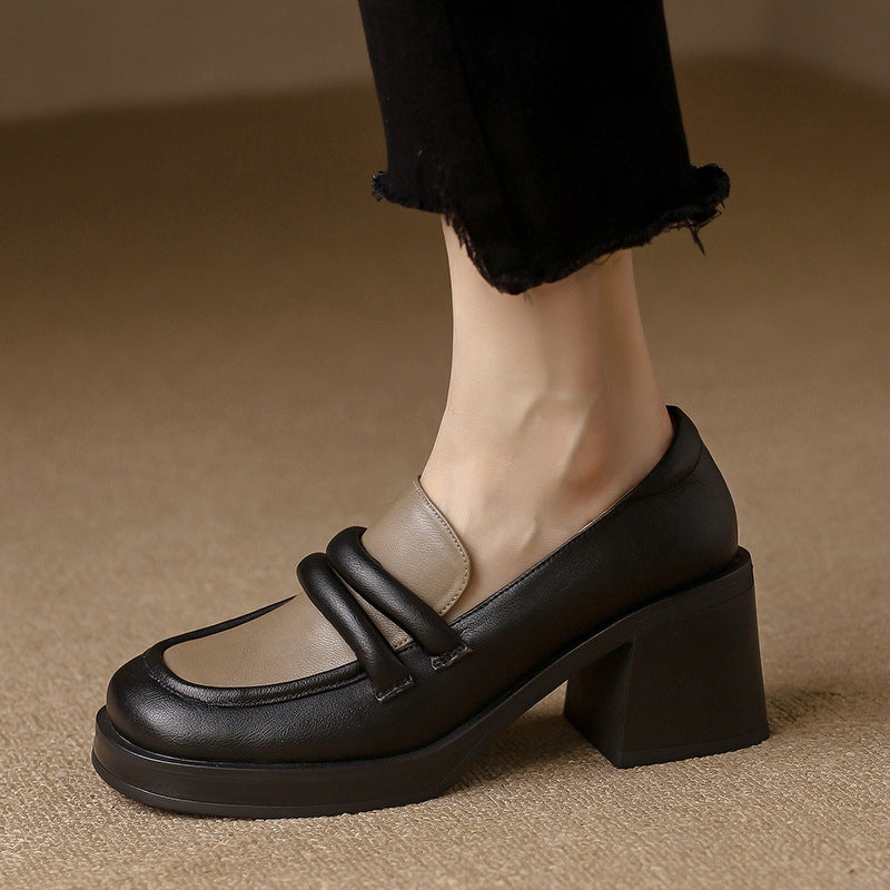 Virginia Mocassim Feminino com Salto - Preto